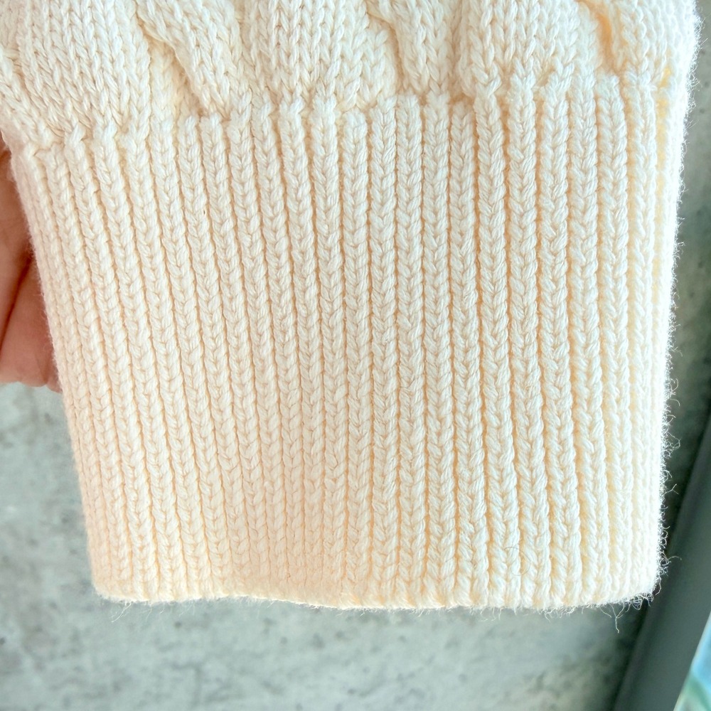 Vtg Ralph Lauren L-RL Lauren Active Cable Knit Zip Sweater Old Money Preppy L - Picture 7 of 13